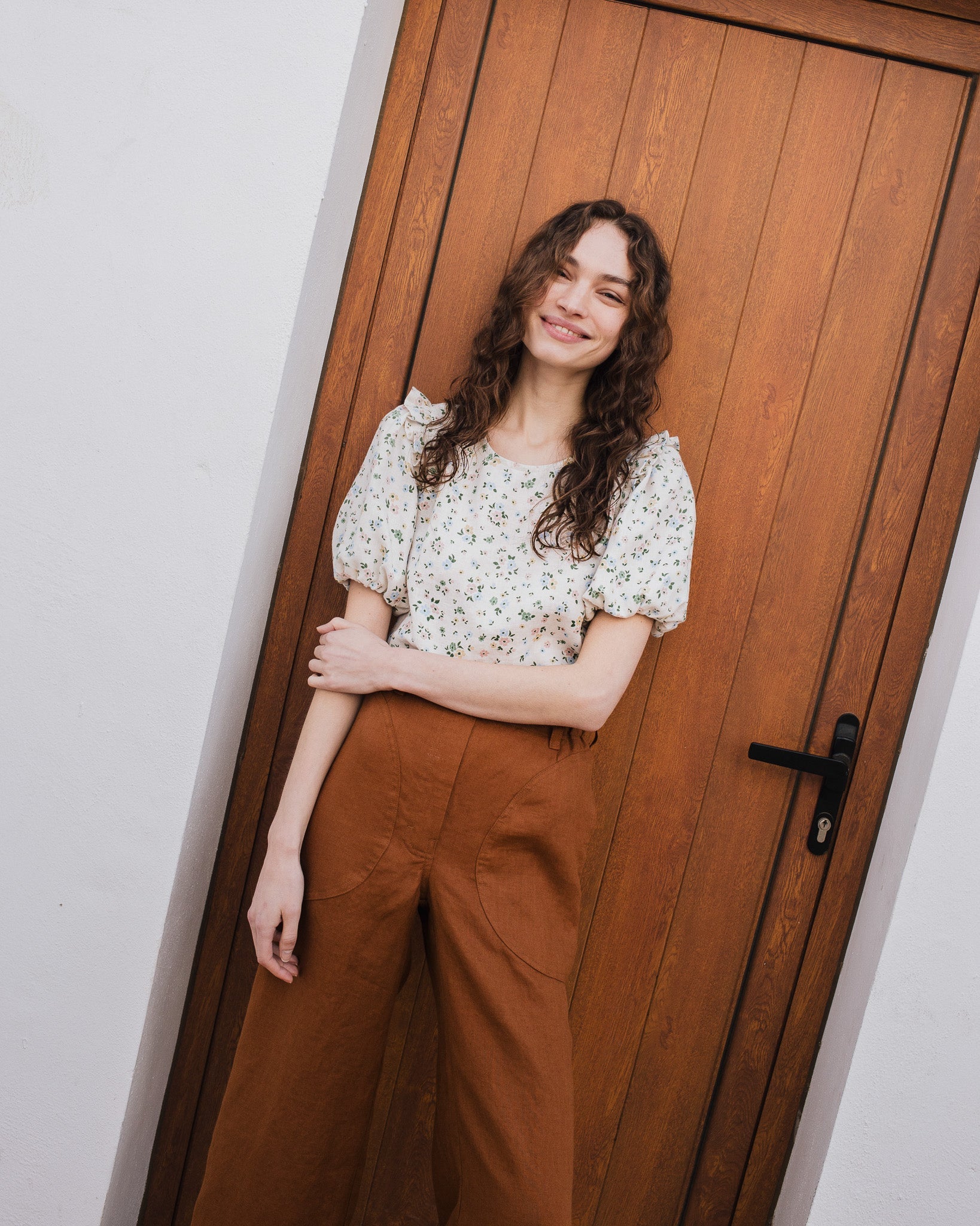 SARAH fit and flare pants - notPERFECTLINEN