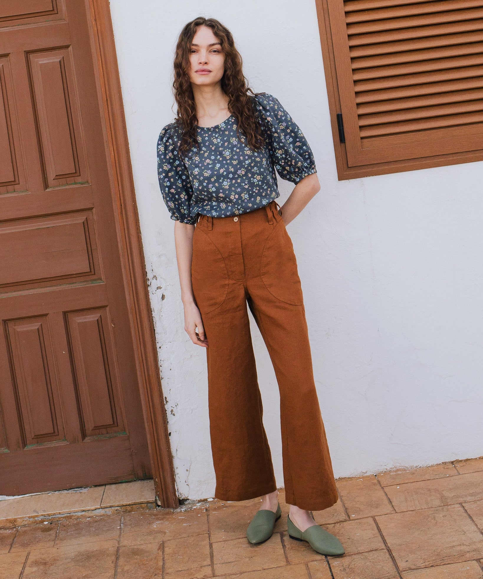 SARAH fit and flare pants - notPERFECTLINEN