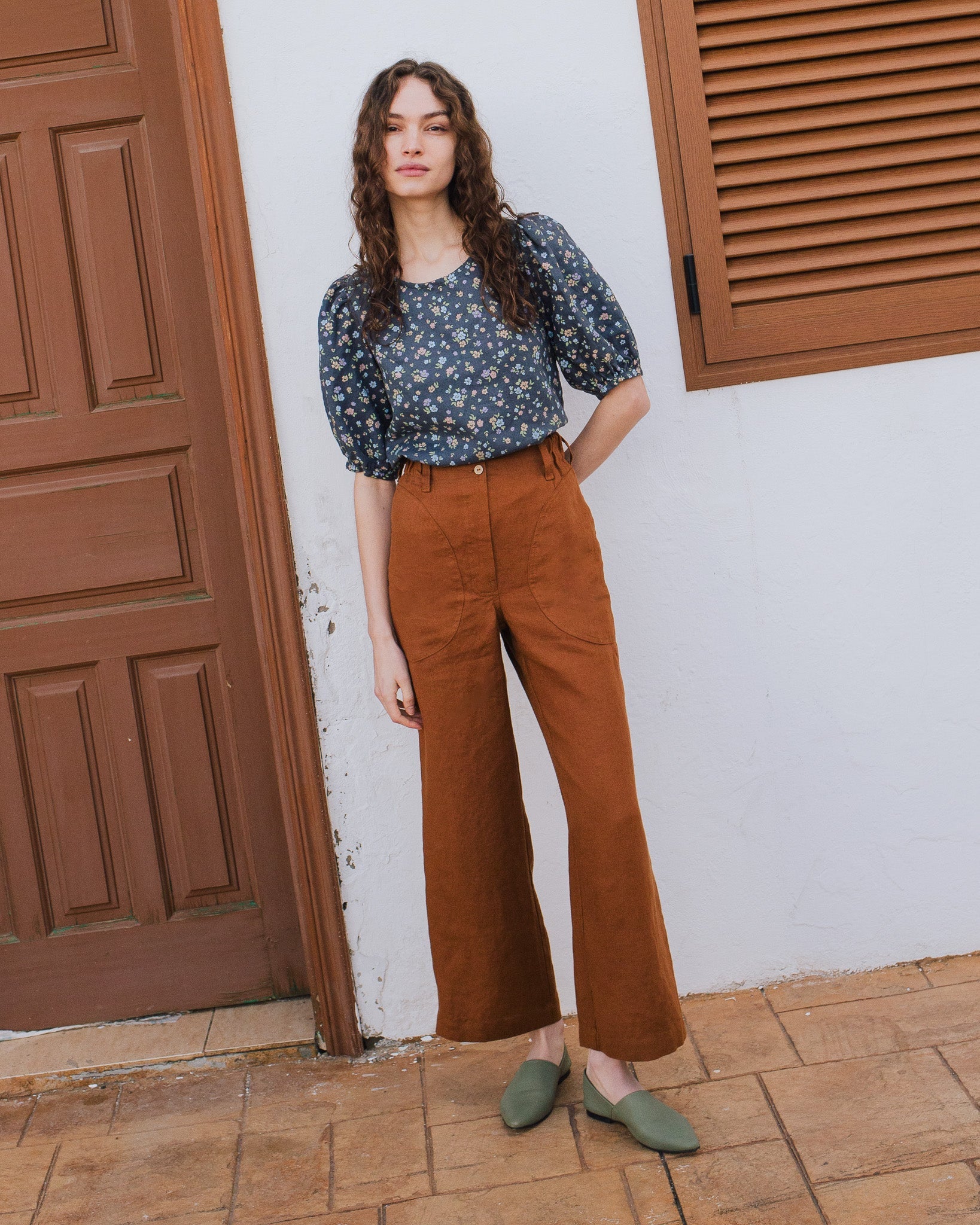 SARAH fit and flare pants - notPERFECTLINEN