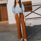 ELLA knot front button shirt linen - notperfectlinen