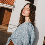 ELLA knot front button shirt linen - notperfectlinen