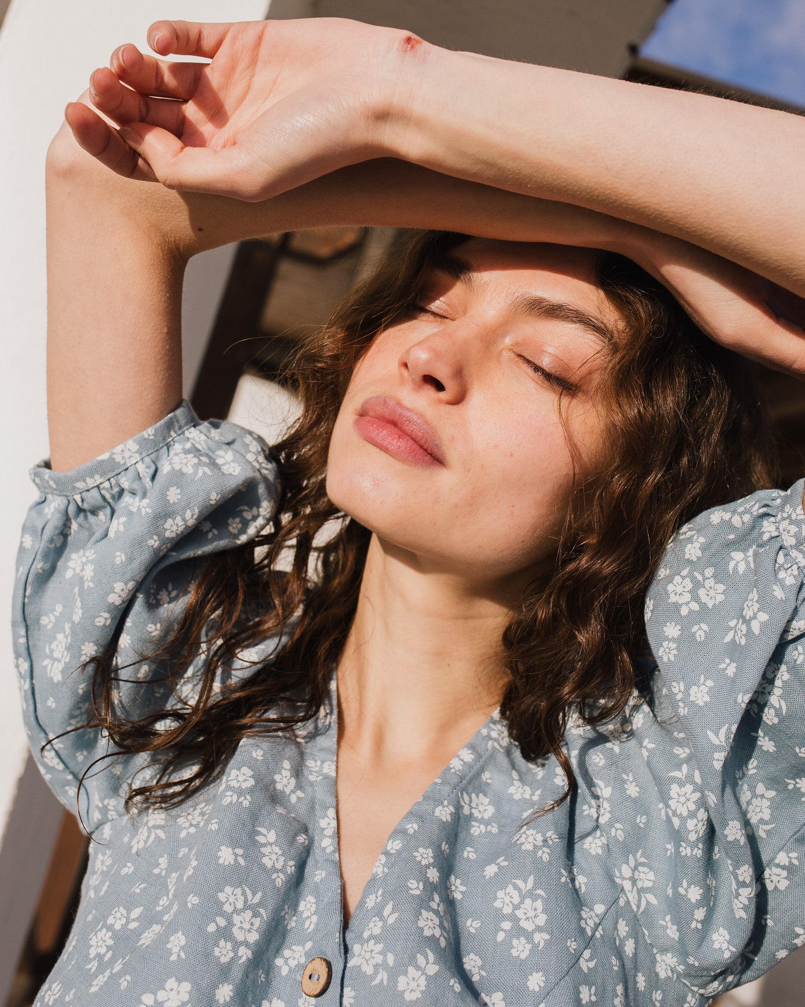 ELLA knot front button shirt linen - notperfectlinen