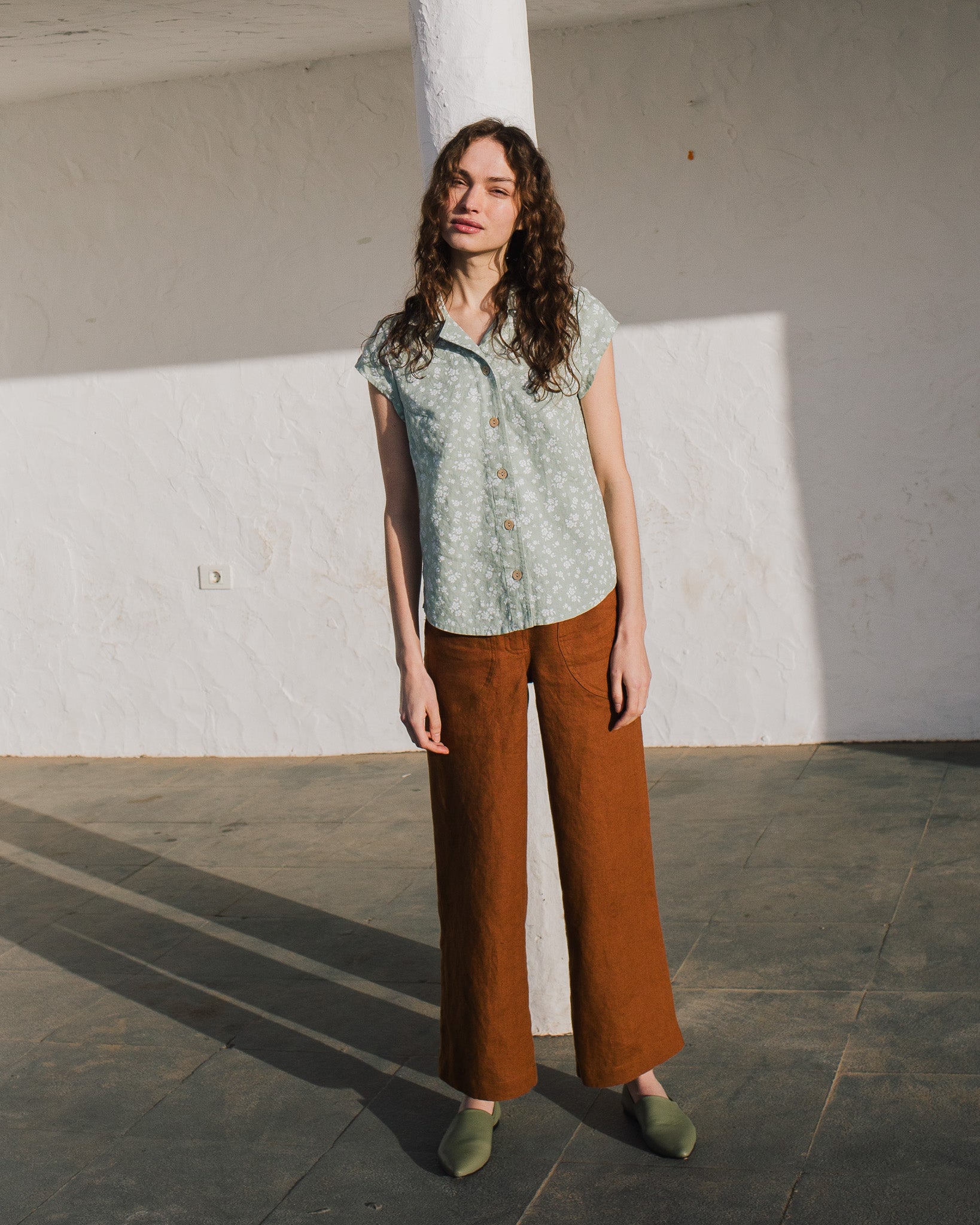 NOOSA collar linen shirt - notperfectlinen