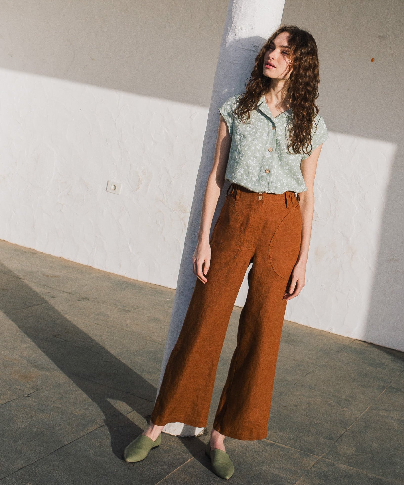 NOOSA collar linen shirt - notperfectlinen