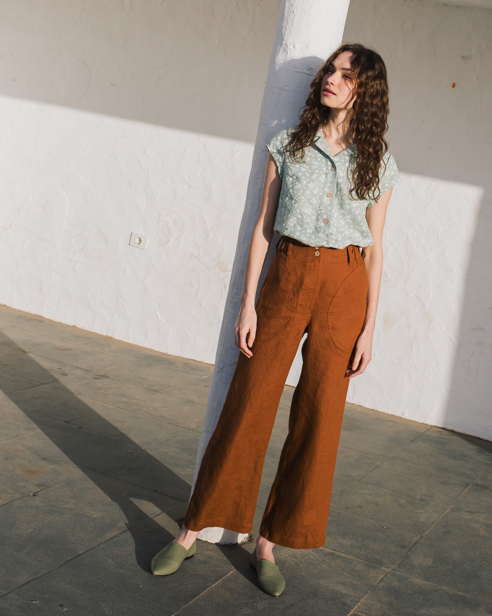 NOOSA collar linen shirt - notperfectlinen