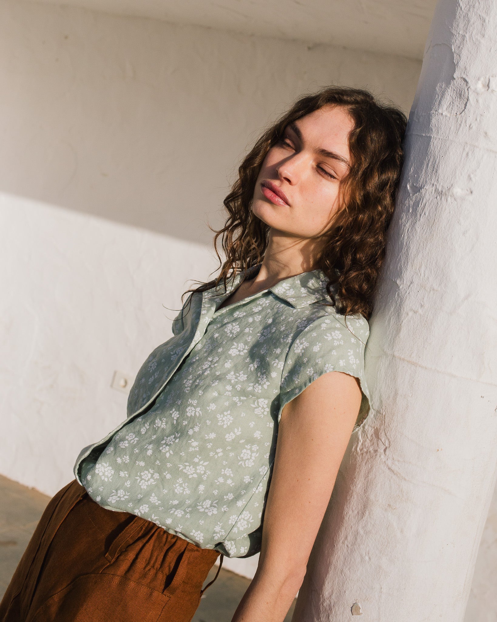 NOOSA collar linen shirt - notperfectlinen