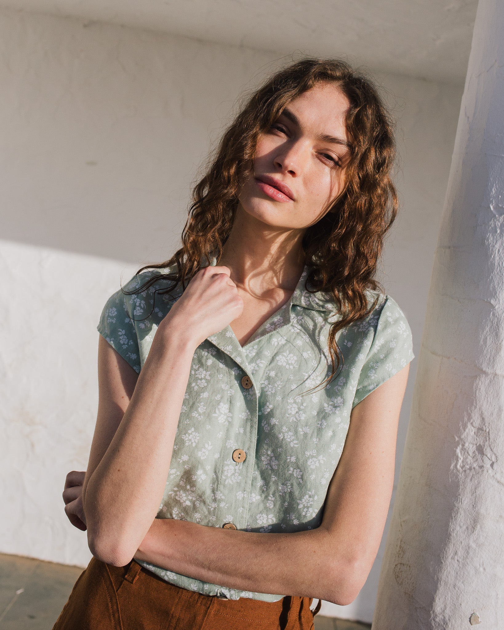 NOOSA collar linen shirt - notperfectlinen