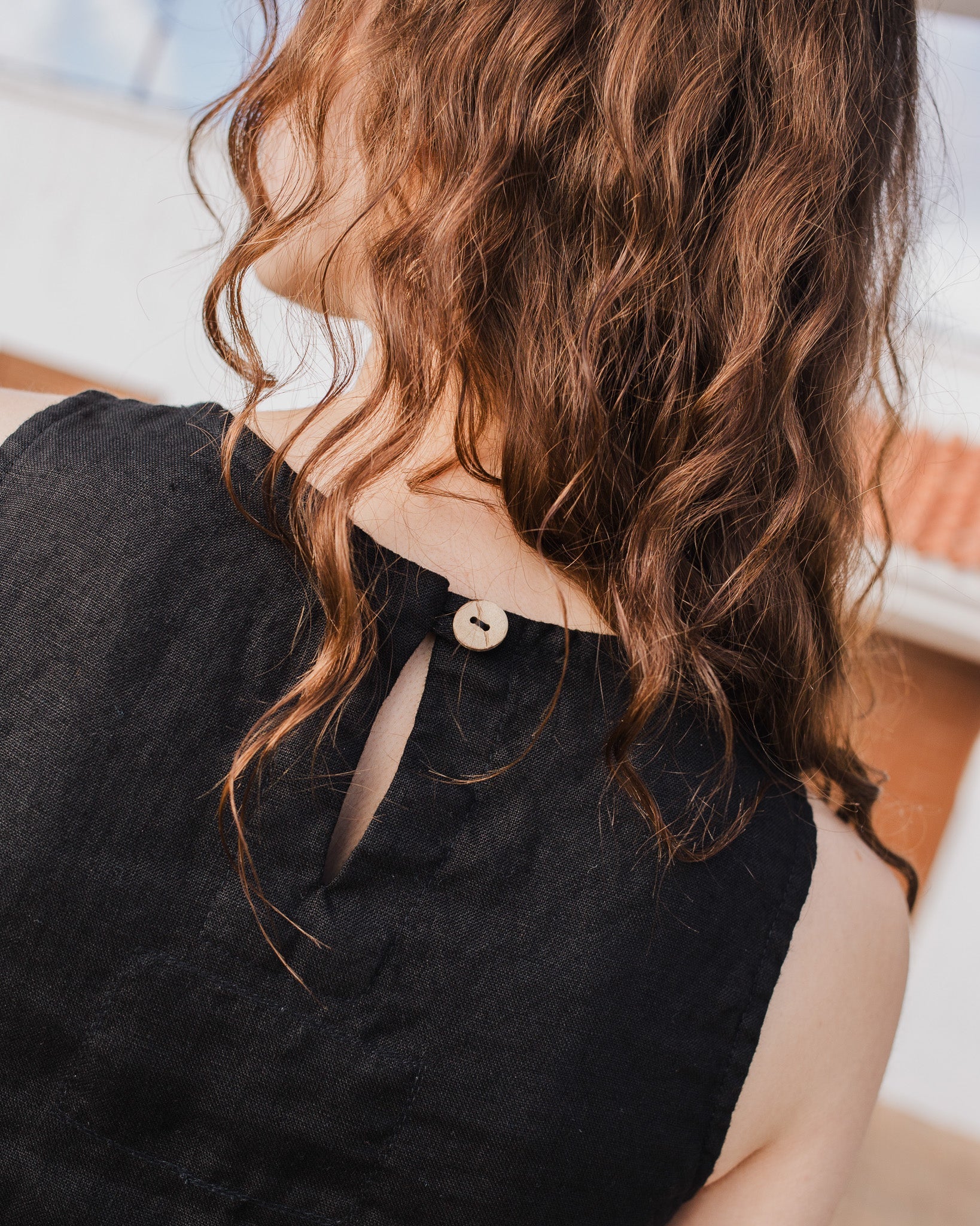 BAY cropped linen top - notperfectlinen