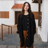 LIVORNO-2 oversized linen collar shirt