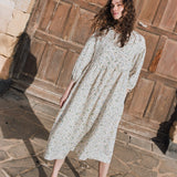 R: MONTMARTE oversized linen dress (Size: XS; Color: Sage Blossom)