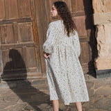 R: MONTMARTE oversized linen dress (Size: XS; Color: Sage Blossom)