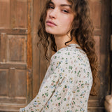 R: MONTMARTE oversized linen dress (Size: XS; Color: Sage Blossom)