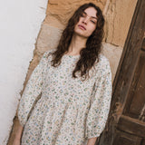 R: MONTMARTE oversized linen dress (Size: S; Color: Light Black Checks)