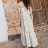 R: PAULA slip linen dress (Size: S; Color: Mid Sand Gingham)