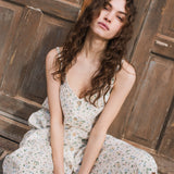 R: PAULA slip linen dress (Size: S; Color: Mid Sand Gingham)