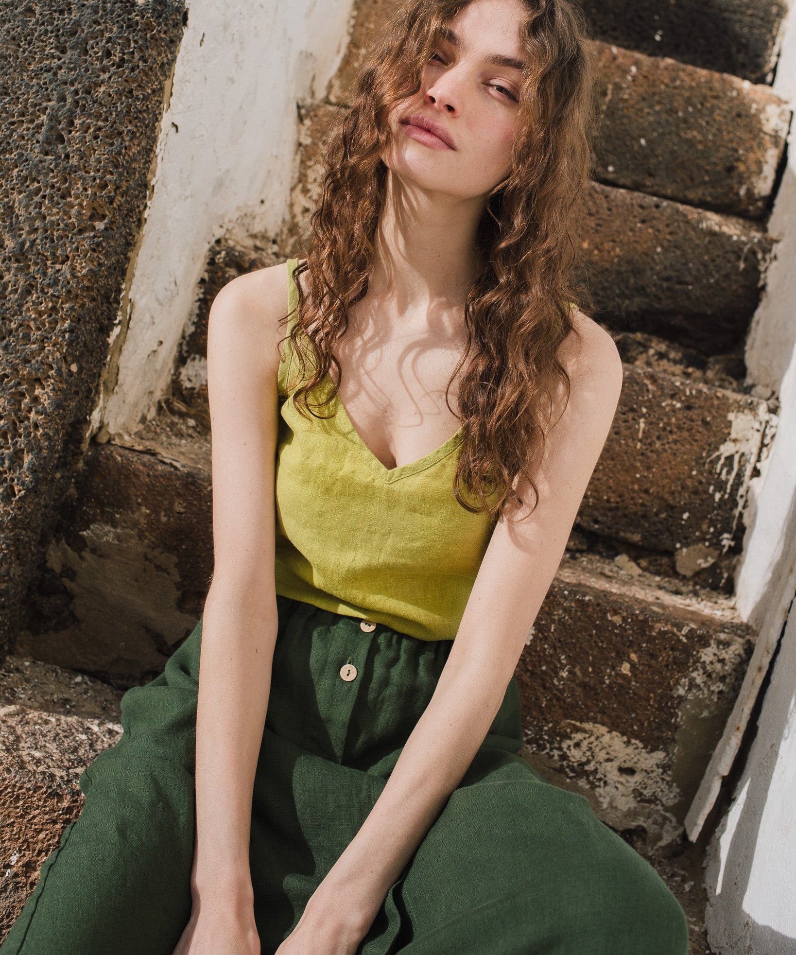SORRENTO cami linen top - notPERFECTLINEN