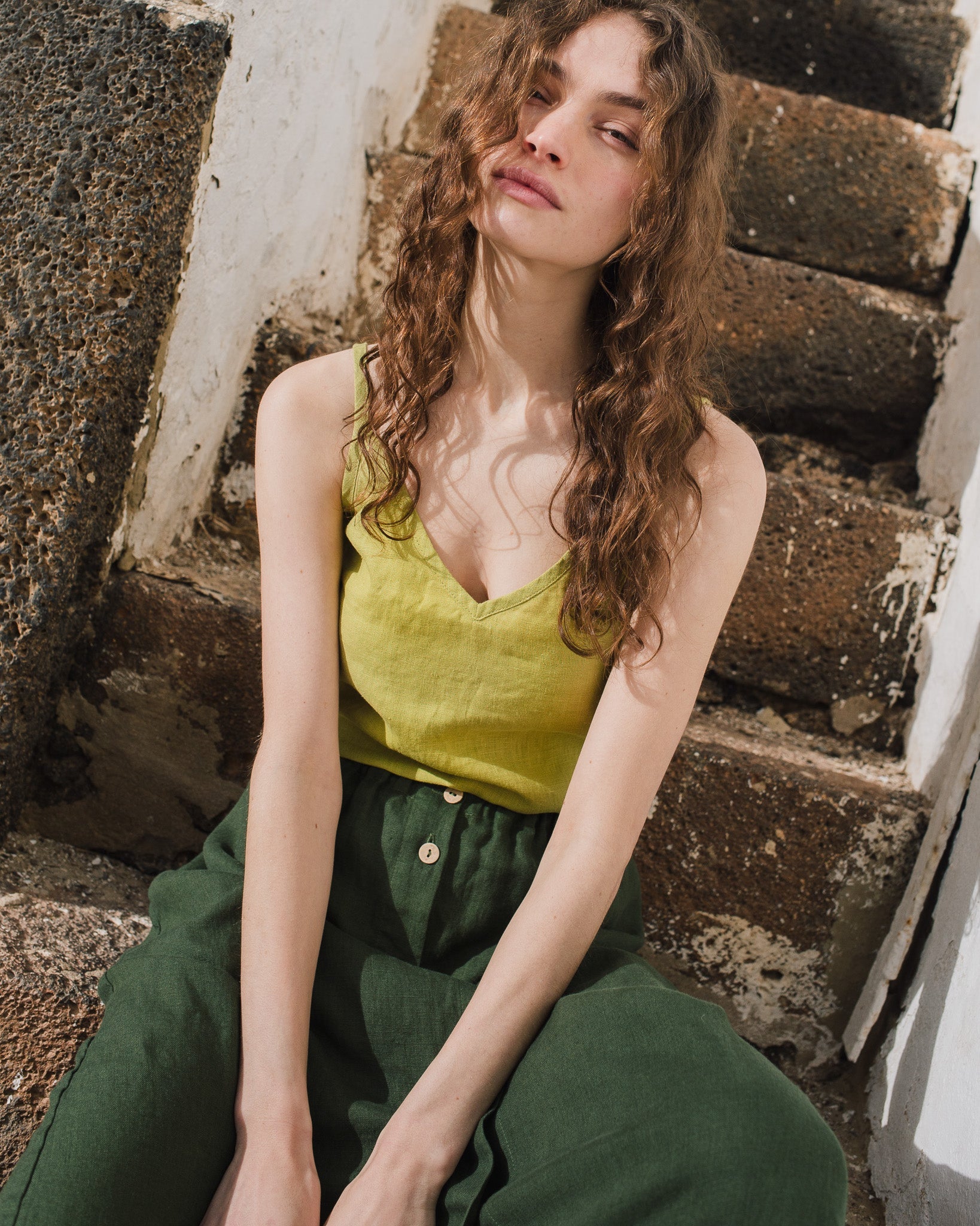 SORRENTO cami linen top - notPERFECTLINEN