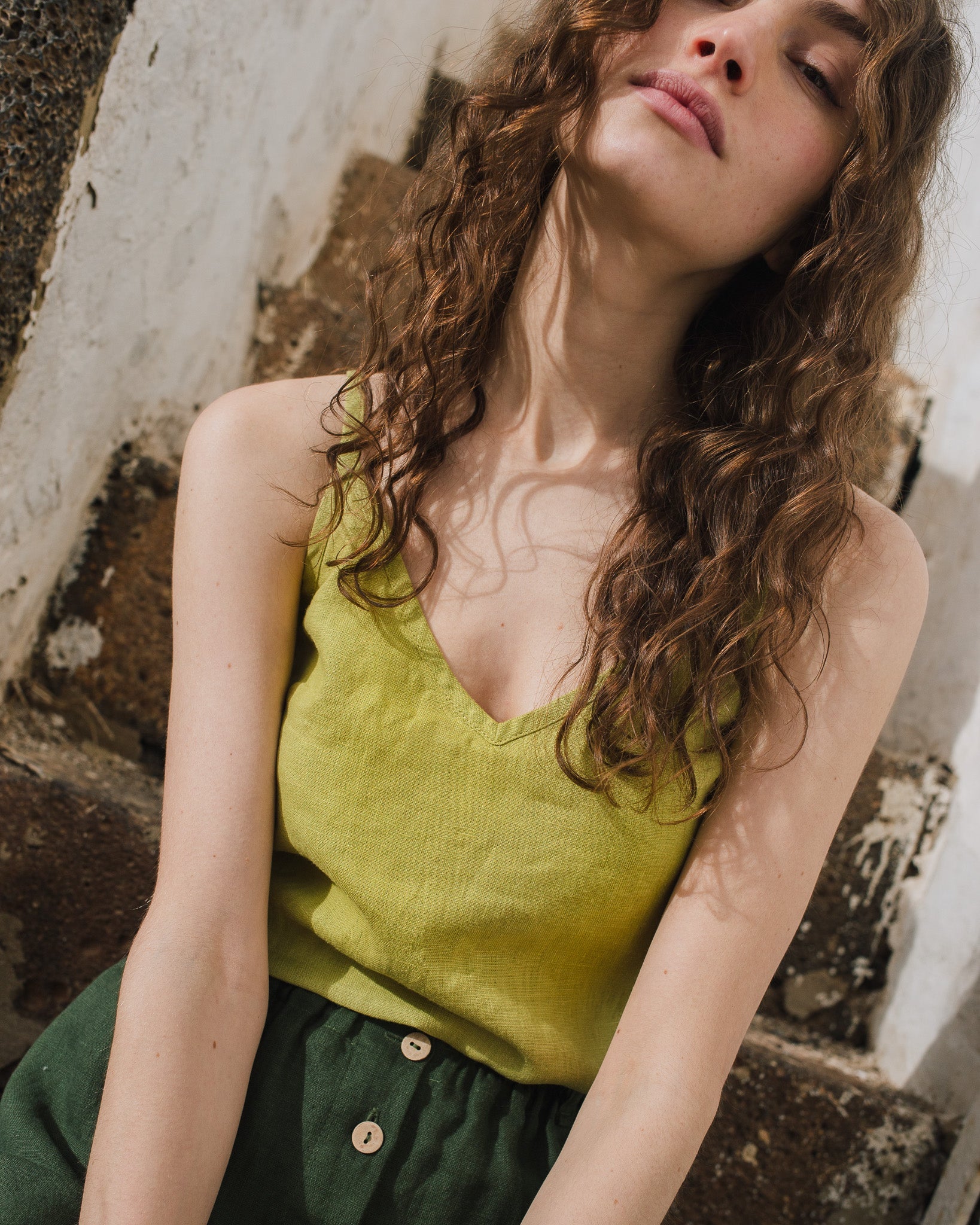 SORRENTO cami linen top - notPERFECTLINEN