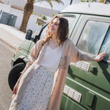 R: WILLOW maxi linen skirt (Size: S; Color: Light Red Checks)