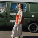 R: WILLOW maxi linen skirt (Size: S; Color: Light Red Checks)