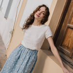 HAMBURG fitted linen top - notperfectlinen