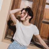 HAMBURG fitted linen top - notperfectlinen