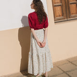 CARMEL puff sleeve linen top - notperfectlinen