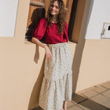 CARMEL puff sleeve linen top - notperfectlinen