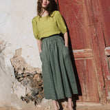 OIA gathered linen skirt - notperfectlinen