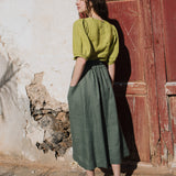 OIA gathered linen skirt - notperfectlinen