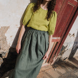 OIA gathered linen skirt - notperfectlinen