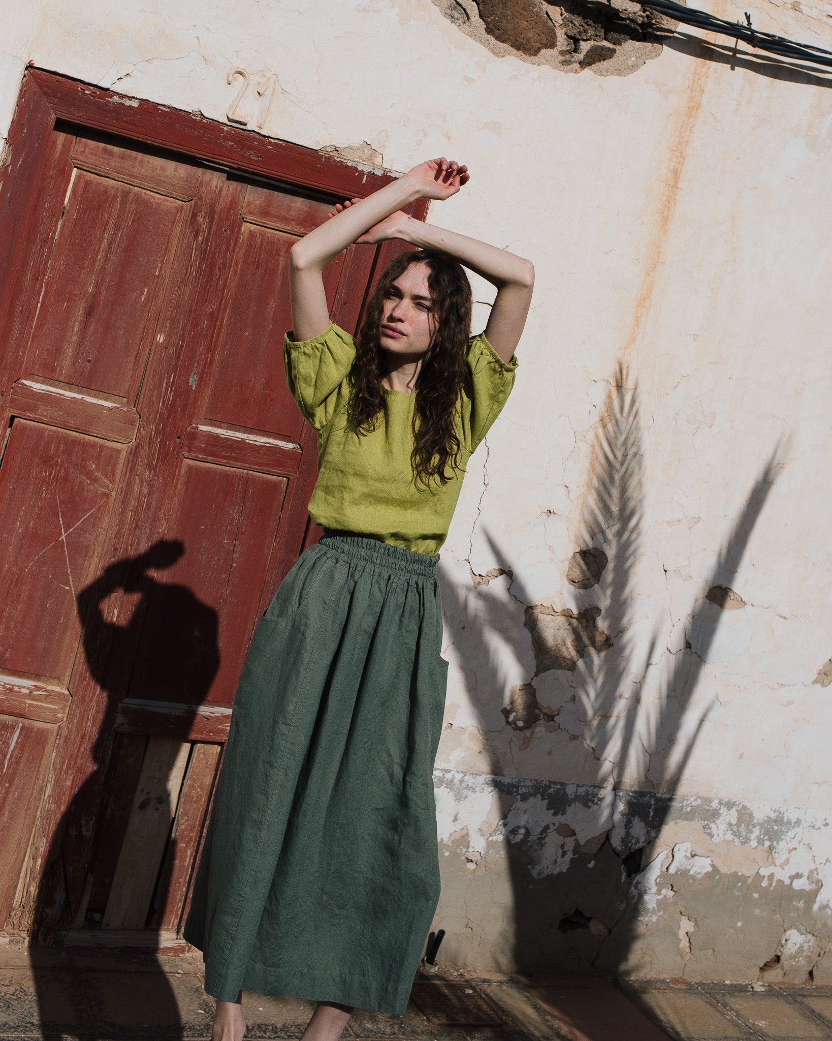 OIA gathered linen skirt - notperfectlinen