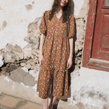 ELYSIAN V-neck linen dress