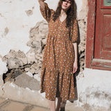 ELYSIAN V-neck linen dress - notperfectlinen