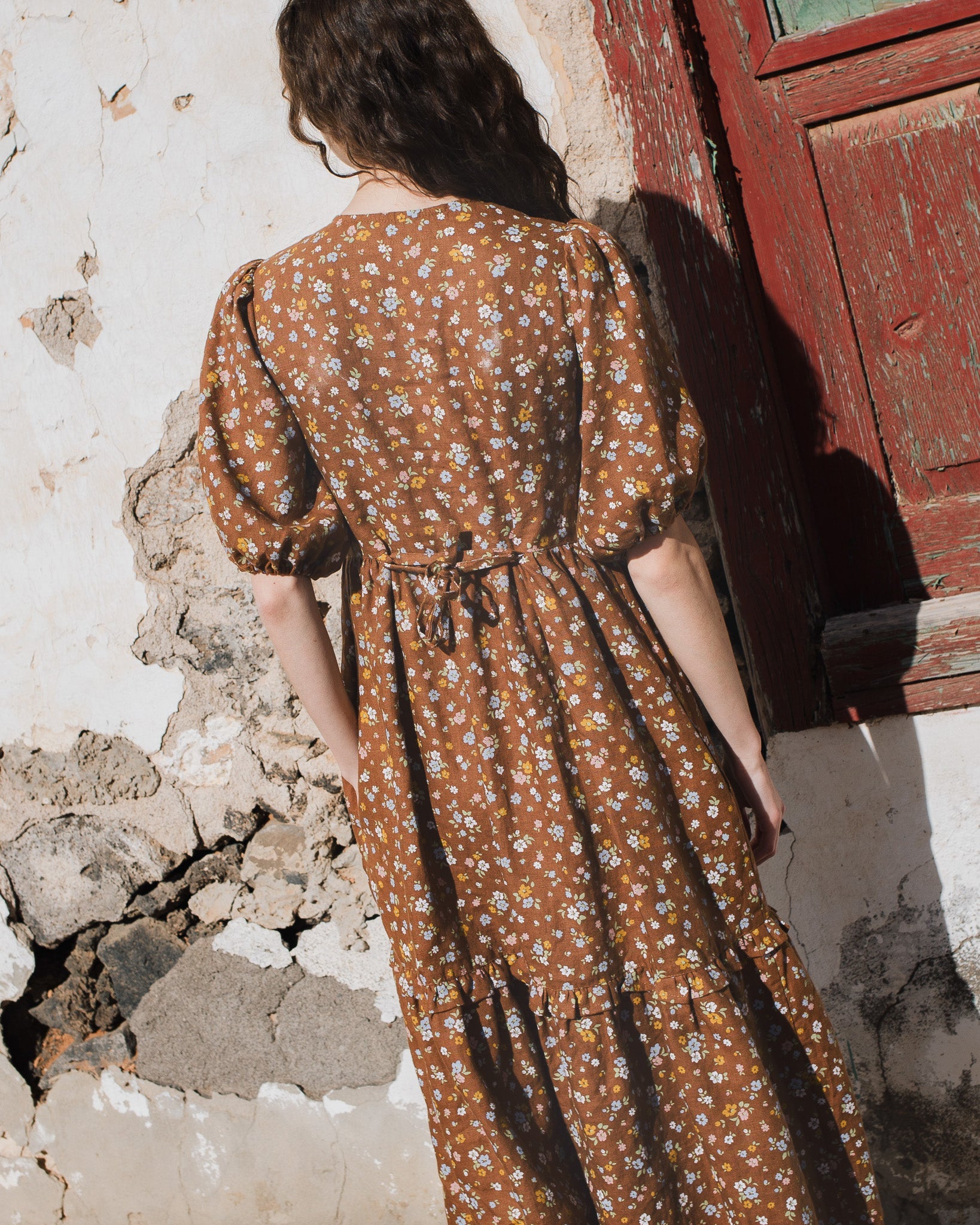 ELYSIAN V-neck linen dress - notperfectlinen