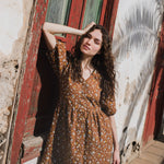 ELYSIAN V-neck linen dress - notperfectlinen