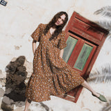 ELYSIAN V-neck linen dress - notperfectlinen