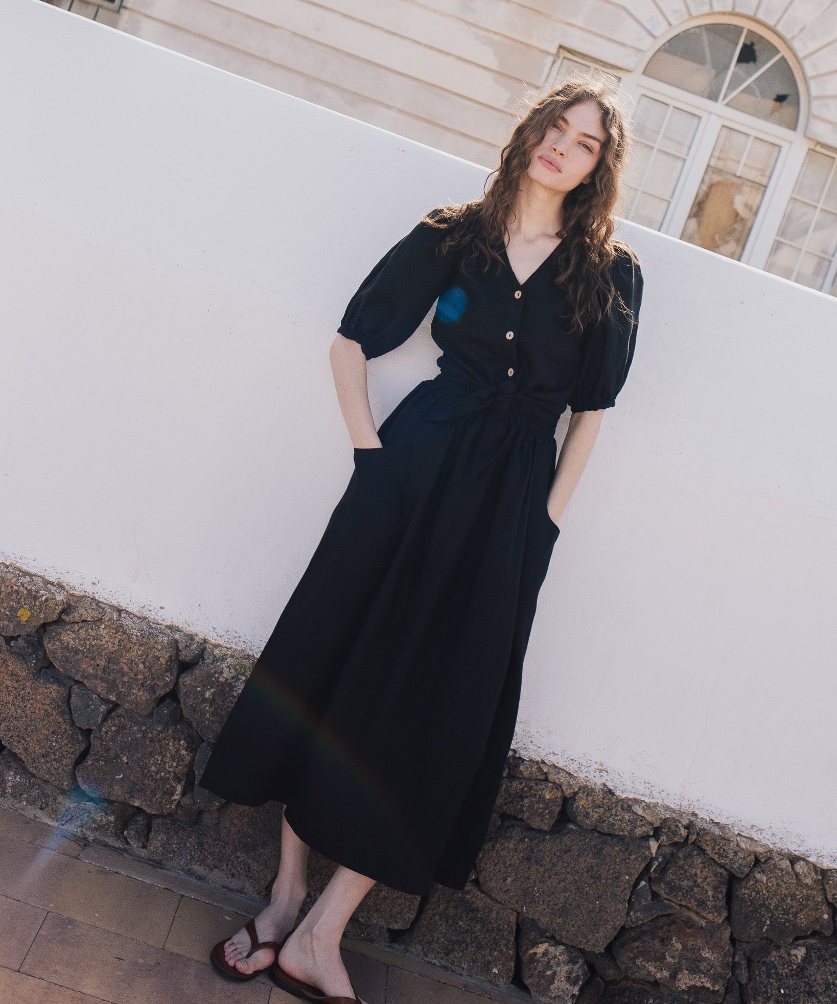 OIA gathered linen skirt - notperfectlinen