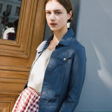 CALICO cropped linen jacket