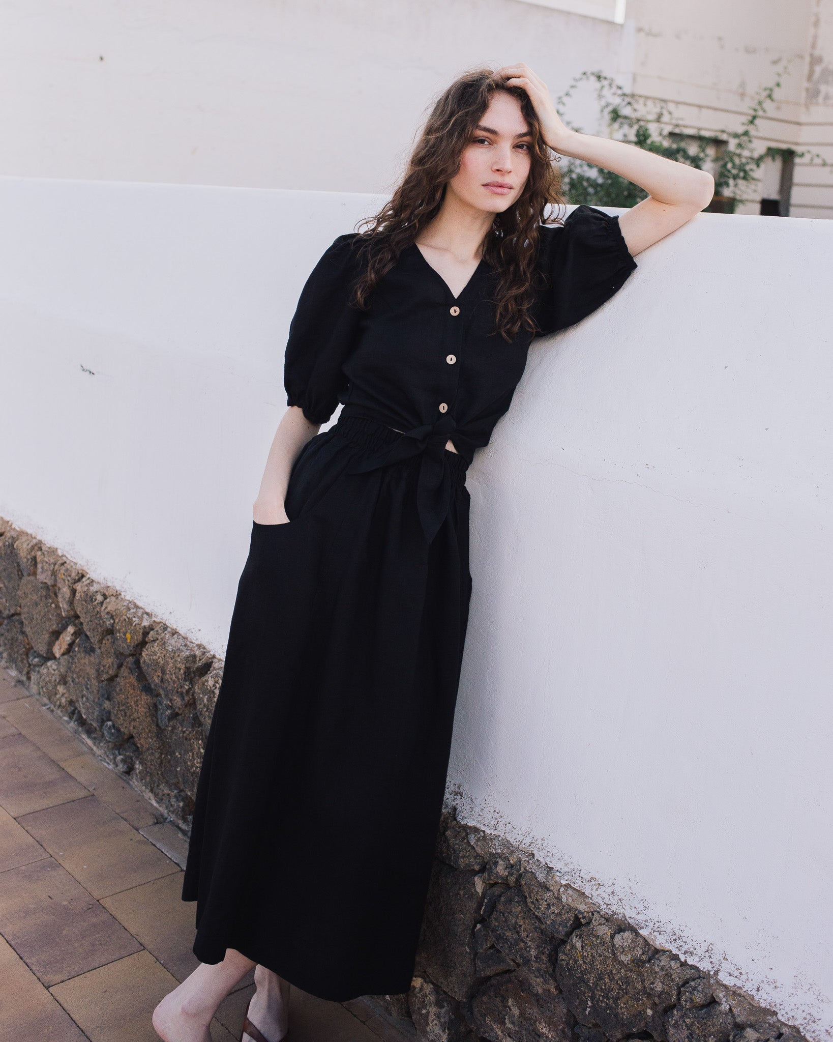 OIA gathered linen skirt - notperfectlinen