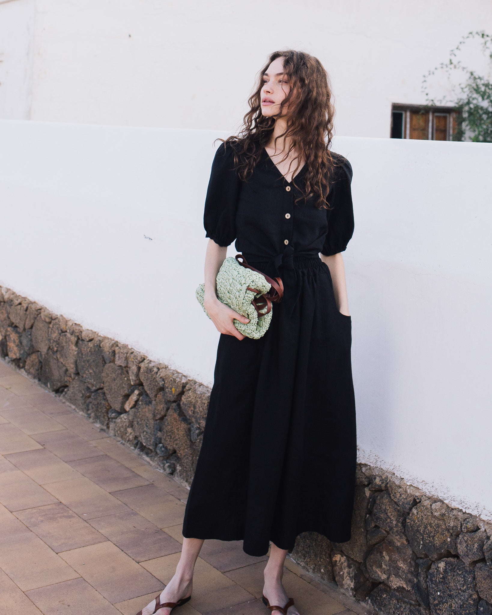 OIA gathered linen skirt - notperfectlinen