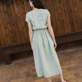 REINE waisted linen dress