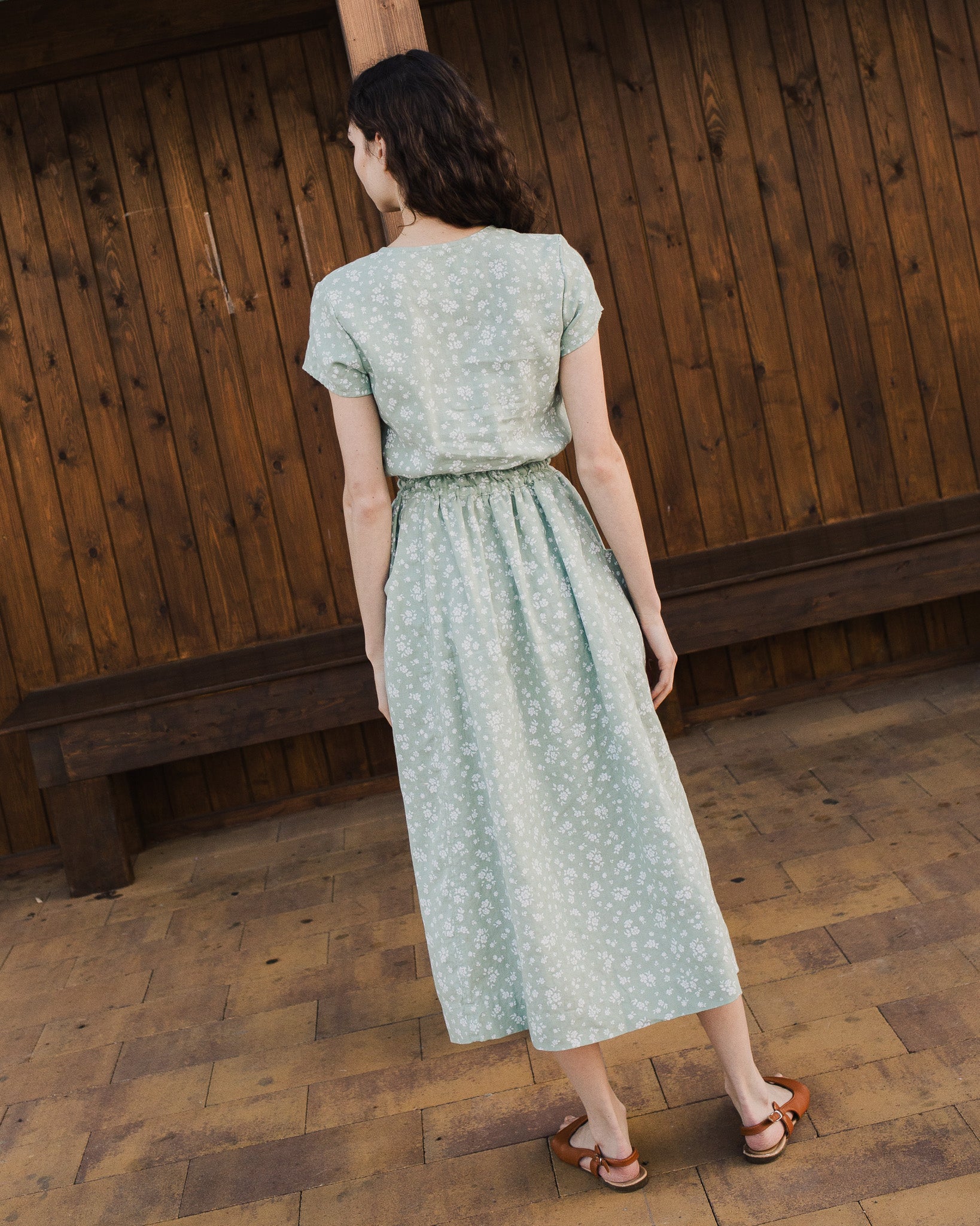 REINE waisted linen dress - notPERFECTLINEN