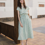 REINE waisted linen dress