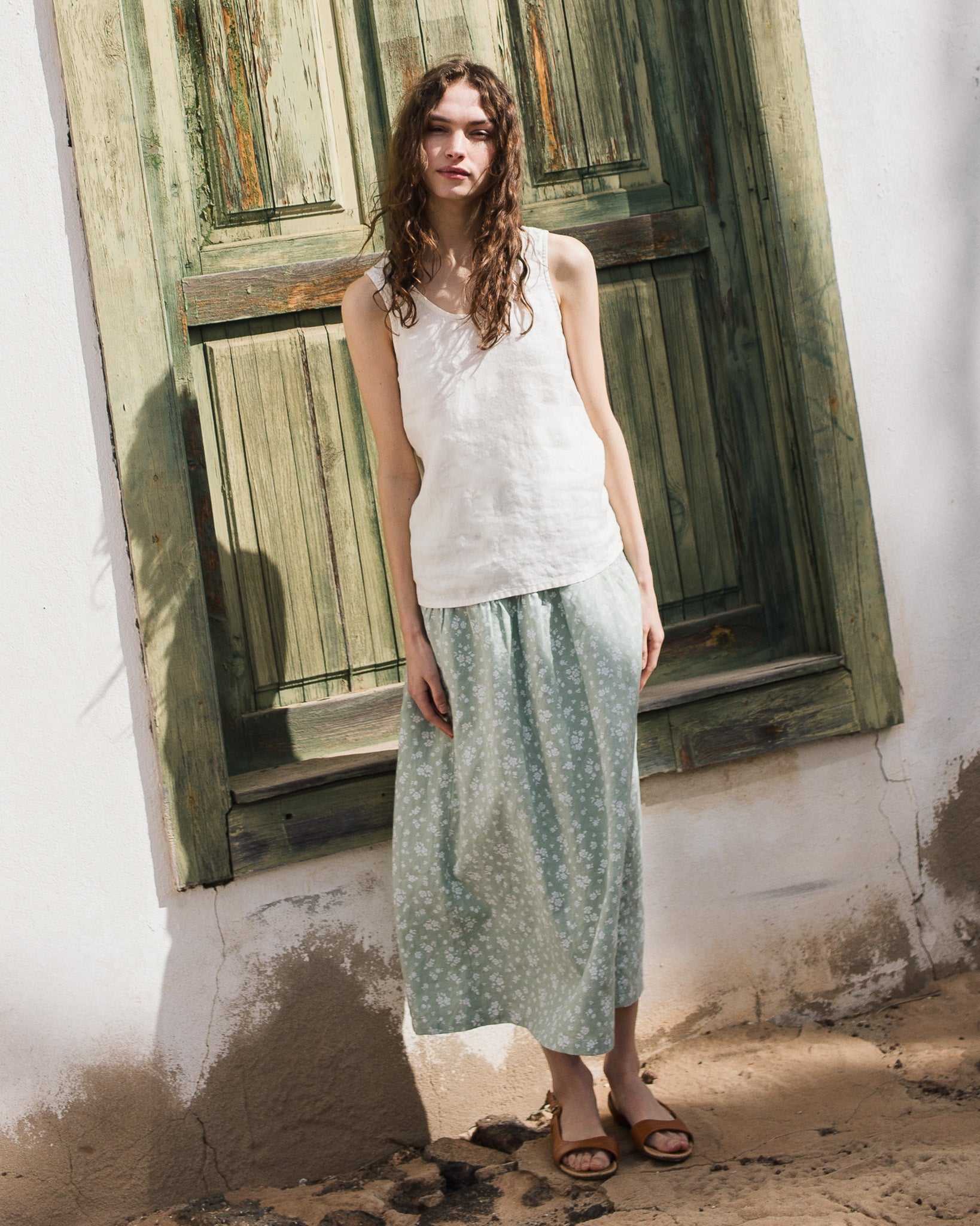 PORTO linen tank top - notperfectlinen