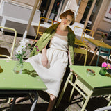 SION gathered linen skirt