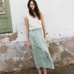 ANJALI two-tier linen skirt - notperfectlinen