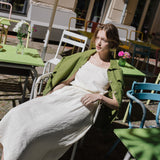 LIVORNO-2 oversized linen collar shirt