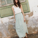 ANJALI two-tier linen skirt - notperfectlinen