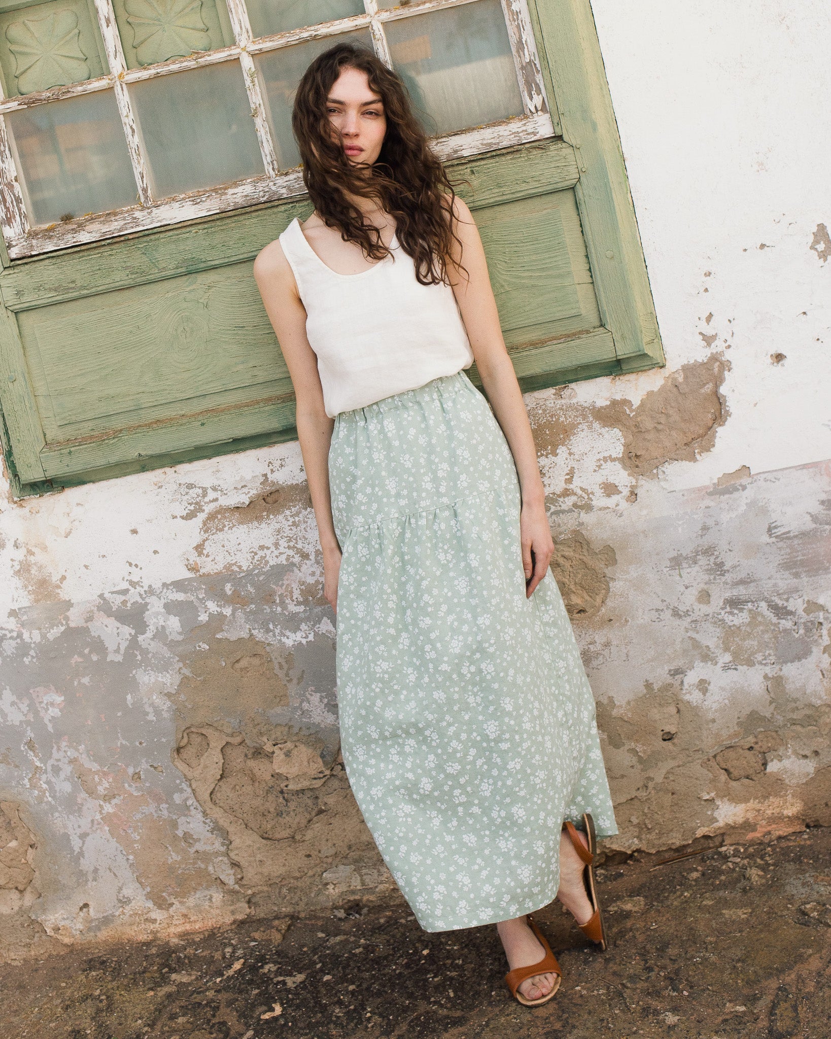 PORTO linen tank top - notperfectlinen